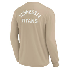 Tennessee Titans Unisex Elements Super Soft Long Sleeve T-Shirt Khaki - Fanatics