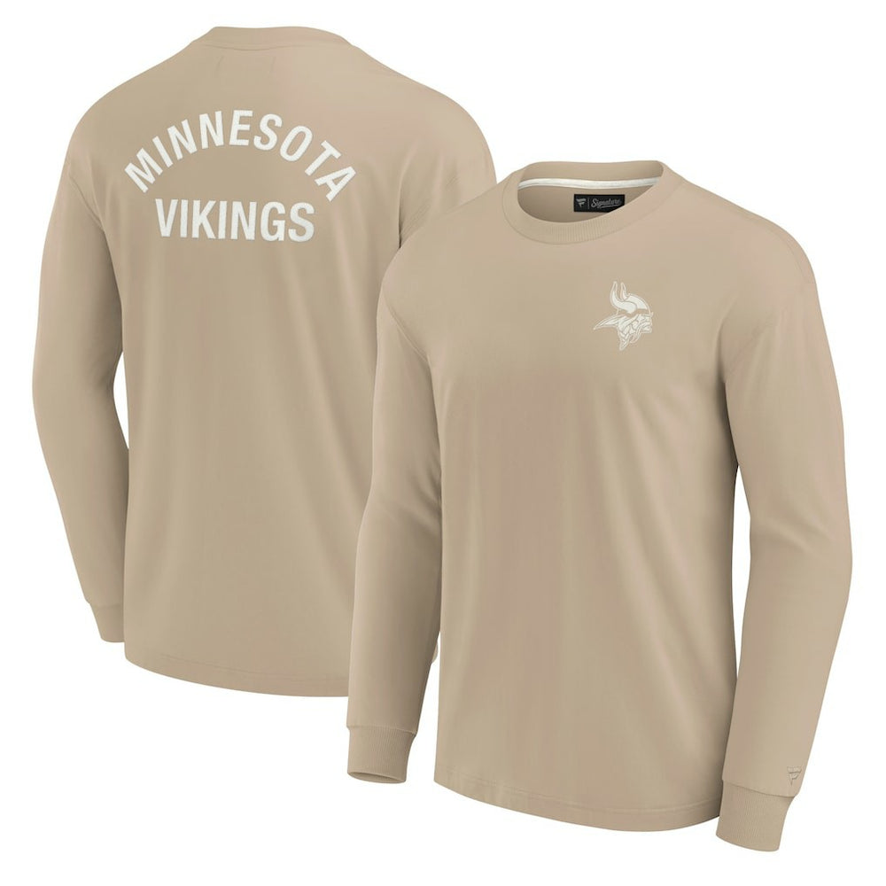 Minnesota Vikings Unisex Elements Super Soft Long Sleeve T-Shirt Khaki - Fanatics