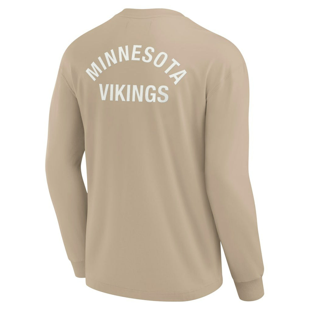 Minnesota Vikings Unisex Elements Super Soft Long Sleeve T-Shirt Khaki - Fanatics