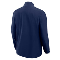 Denver Broncos Front Office Micro Tonal Quarter-Zip Pullover Navy - Fanatics