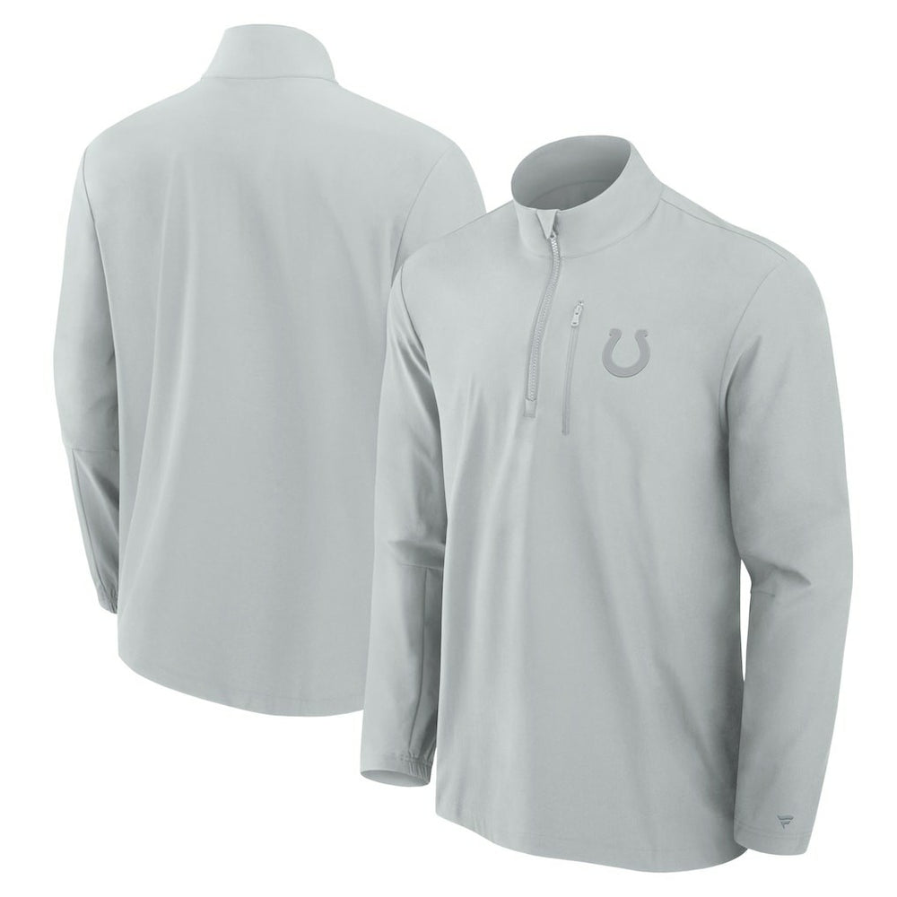 Indianapolis Colts Front Office Micro Tonal Quarter-Zip Pullover Gray - Fanatics