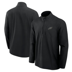 Philadelphia Eagles Front Office Micro Tonal Quarter-Zip Pullover Black - Fanatics