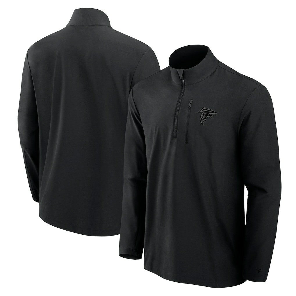 Atlanta Falcons Front Office Micro Tonal Quarter-Zip Pullover Black - Fanatics