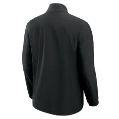 New York Jets Front Office Micro Tonal Quarter-Zip Pullover Black - Fanatics