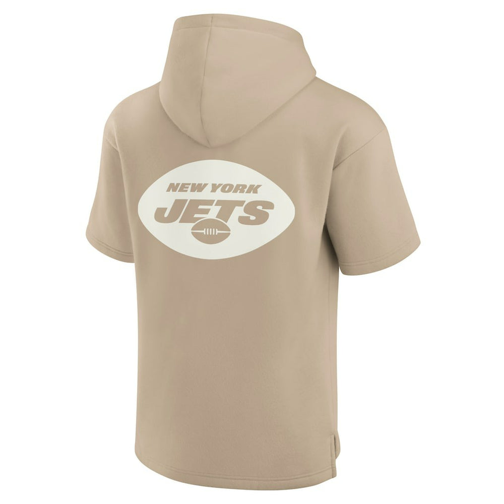 New York Jets Unisex Elements Super Soft Fleece Short Sleeve Pullover Hoodie Khaki - Fanatics