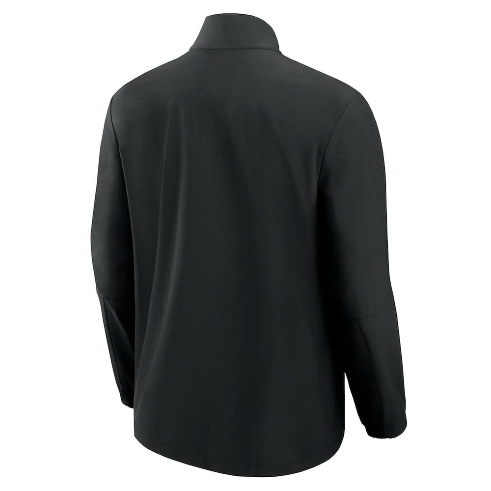 Carolina Panthers Front Office Micro Tonal Quarter-Zip Pullover Black - Fanatics
