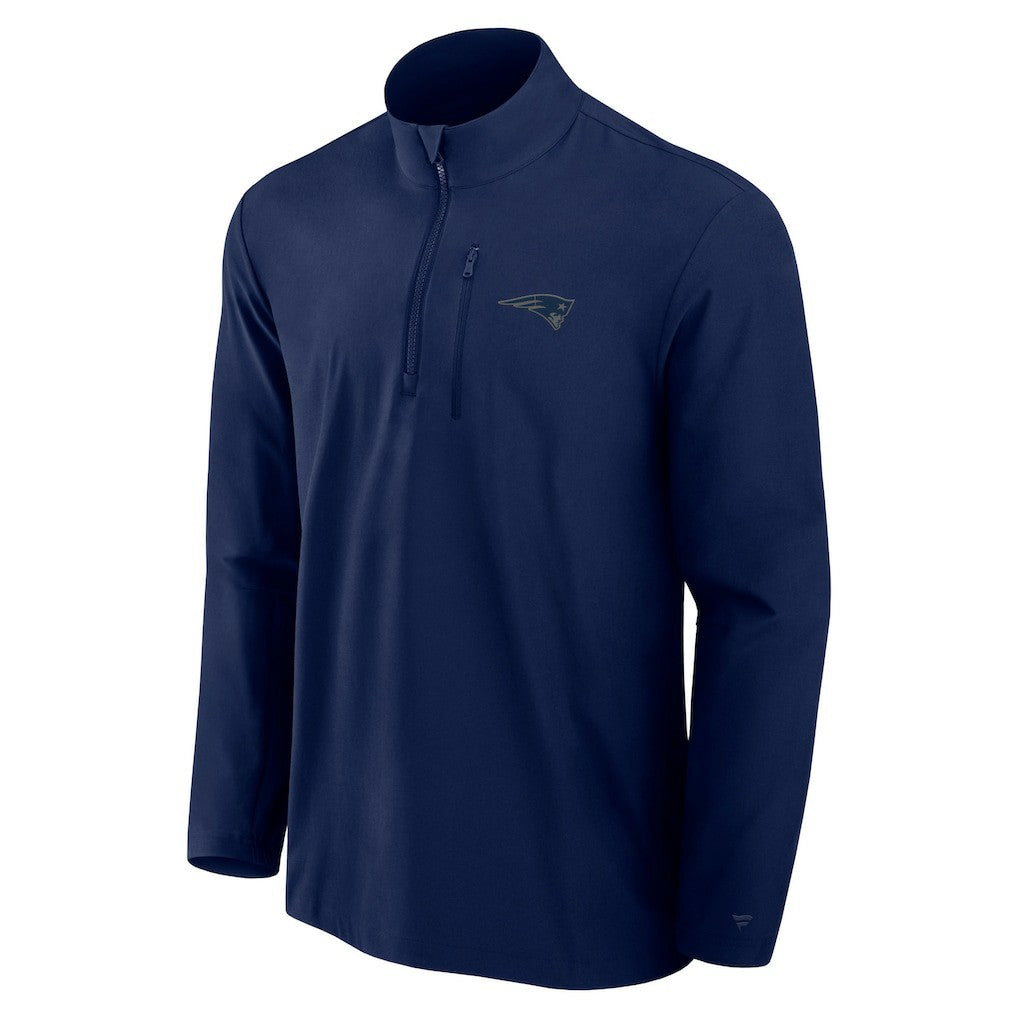 New England Patriots Front Office Micro Tonal Quarter-Zip Pullover Navy - Fanatics