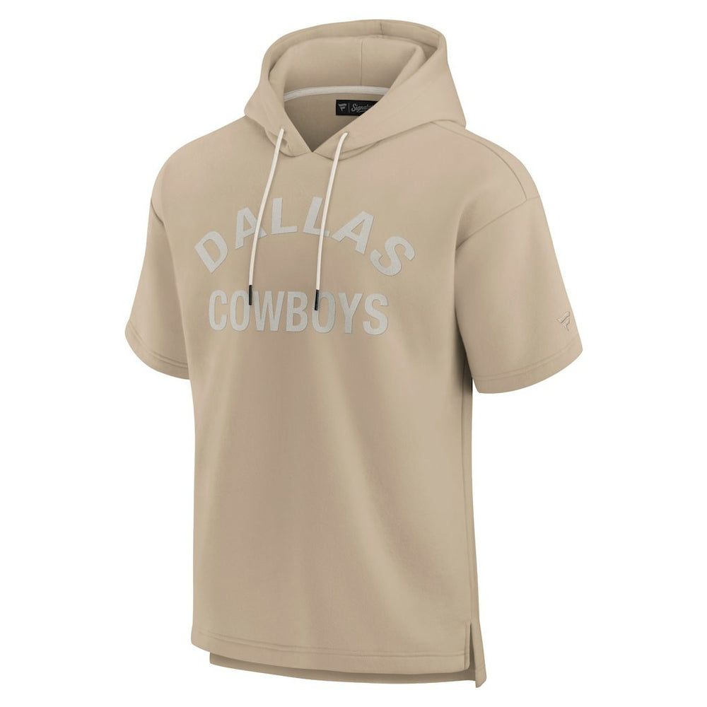 Dallas Cowboys Unisex Elements Super Soft Fleece Short Sleeve Pullover Hoodie Khaki - Fanatics