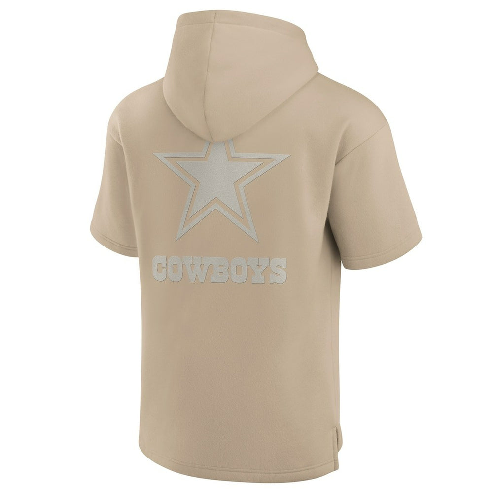 Dallas Cowboys Unisex Elements Super Soft Fleece Short Sleeve Pullover Hoodie Khaki - Fanatics