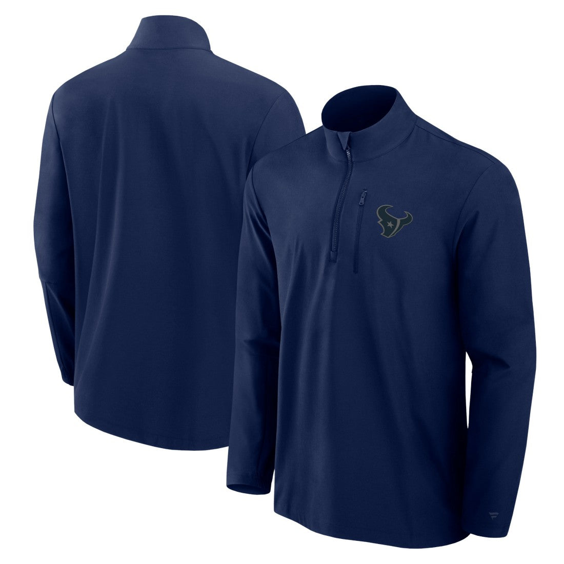 Houston Texans Front Office Micro Tonal Quarter-Zip Pullover Navy - Fanatics