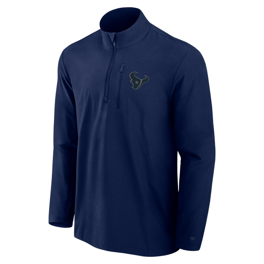 Houston Texans Front Office Micro Tonal Quarter-Zip Pullover Navy - Fanatics