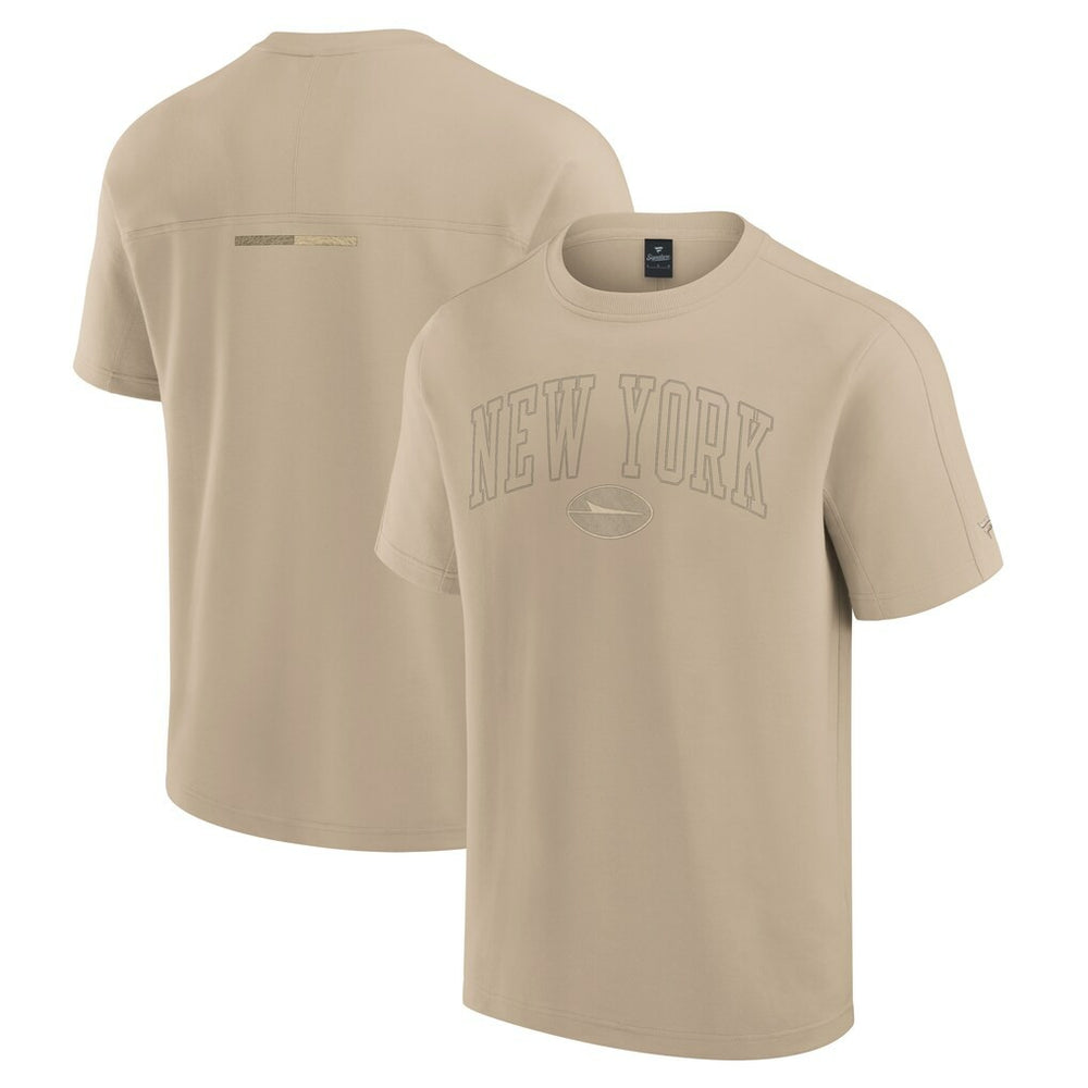 New York Jets Unisex Elements Heavyweight Tri-Blend T-Shirt Khaki - Fanatics