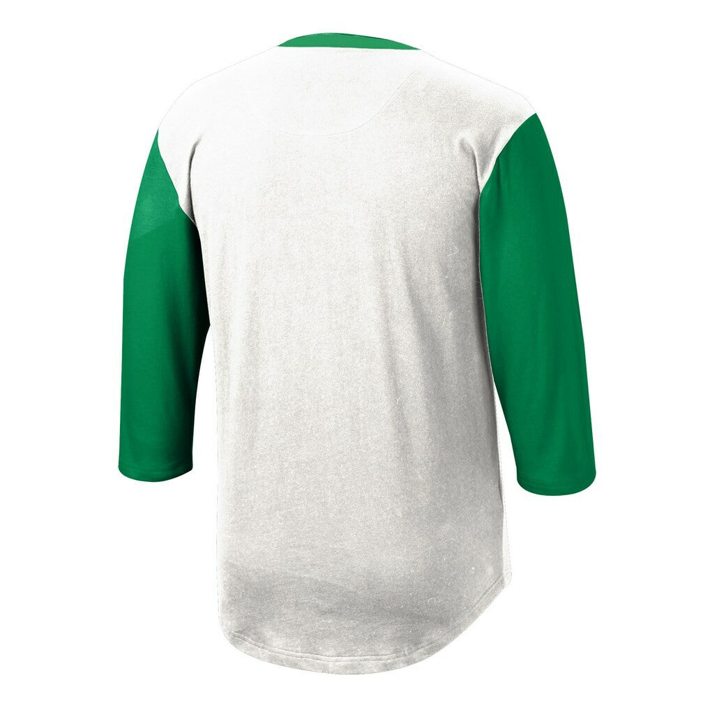 New York Jets Legacy Slub Henley 3/4 Sleeve T-Shirt White - Mitchell & Ness