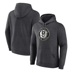 Fanatics - Brooklyn Nets Primary Logo Pullover Hoodie - Heather Charcoal