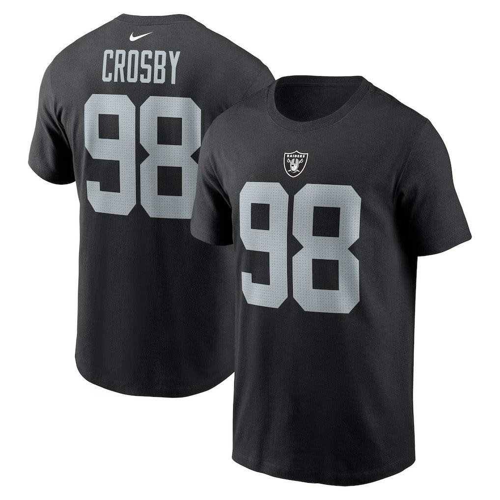 Maxx Crosby Las Vegas Raiders Player Name & Number T-Shirt Black - Nike