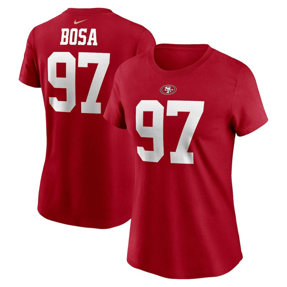 Nick Bosa San Francisco 49ers Women's Player Name & Number T-Shirt Scarlet - Nike