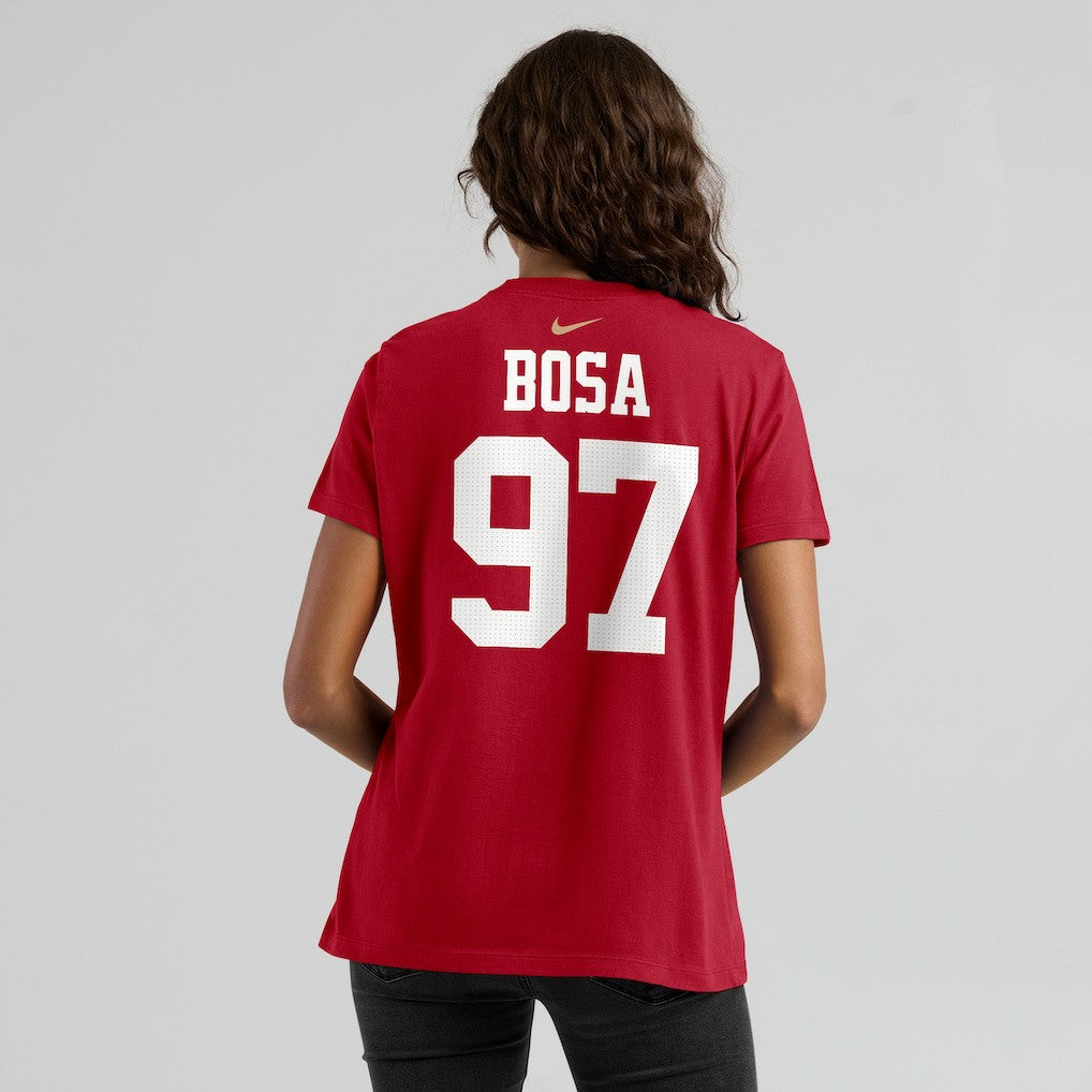 Nick Bosa San Francisco 49ers Women's Player Name & Number T-Shirt Scarlet - Nike