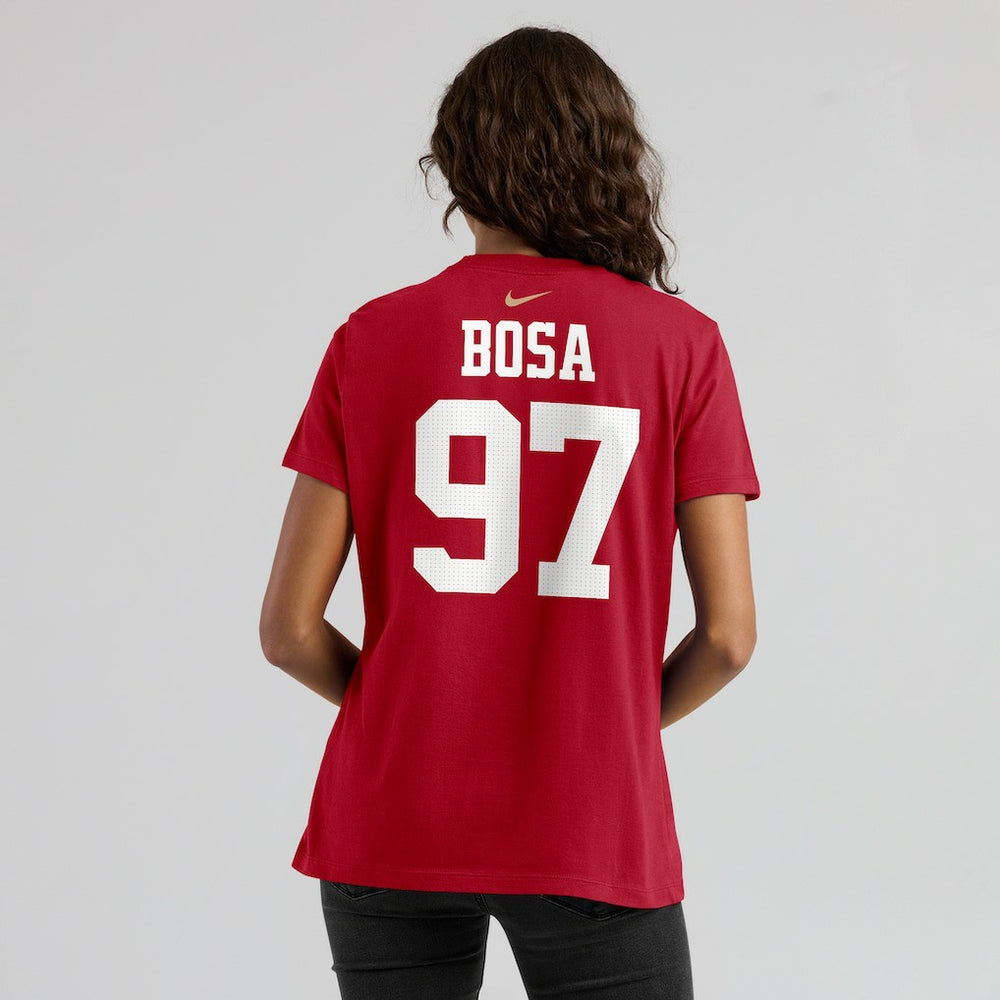 Nick Bosa San Francisco 49ers Women's Player Name & Number T-Shirt Scarlet - Nike