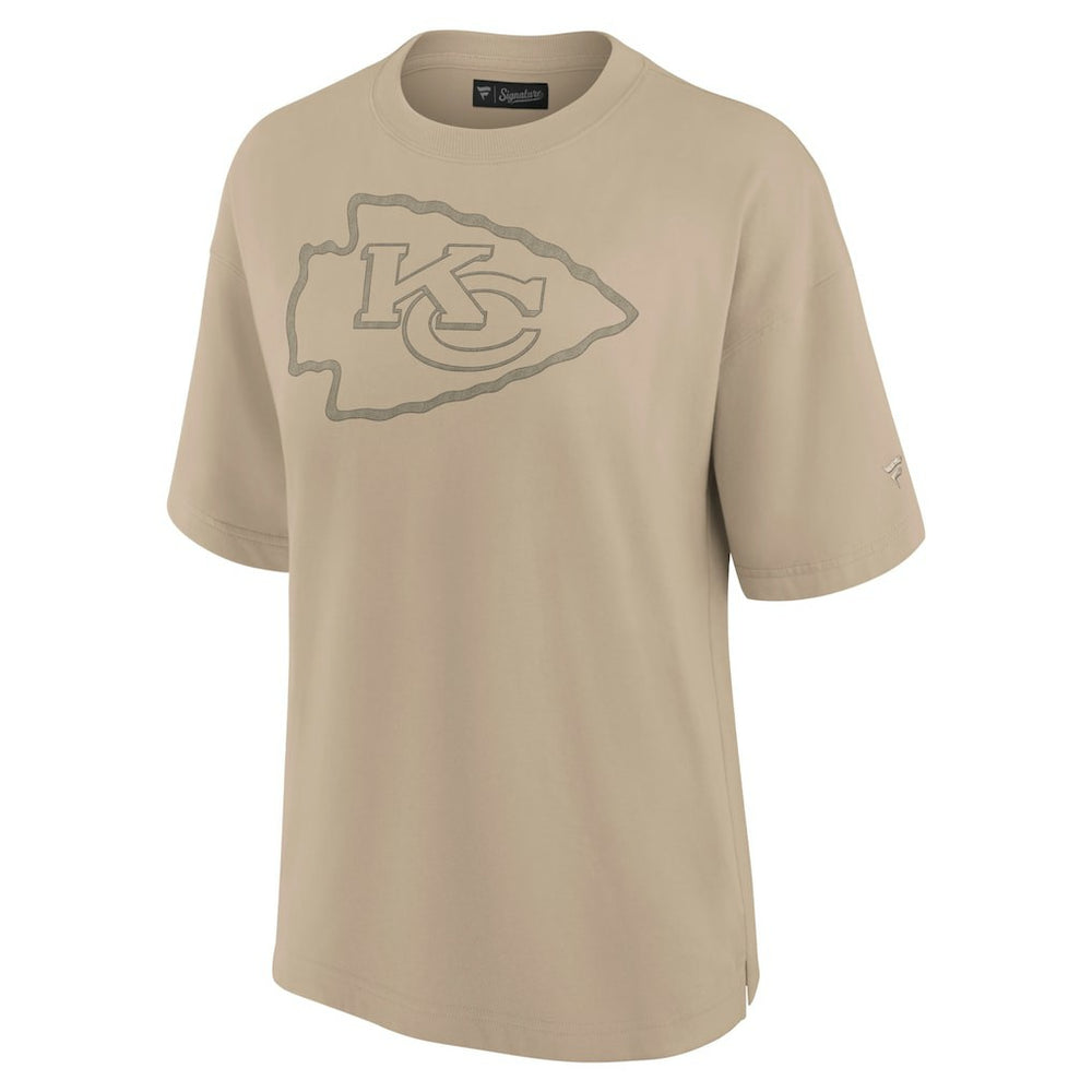 Kansas City Chiefs Women's Oversized Elements T-Shirt Khaki - Fanatics