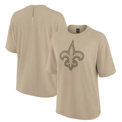 New Orleans Saints Women's Oversized Elements T-Shirt Khaki - Fanatics