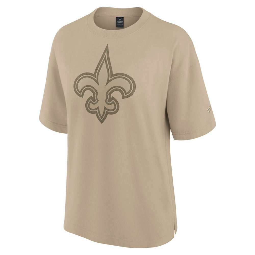 New Orleans Saints Women's Oversized Elements T-Shirt Khaki - Fanatics