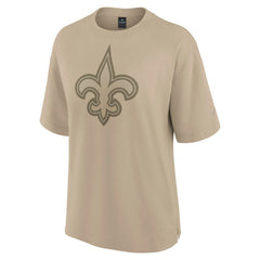 New Orleans Saints Women's Oversized Elements T-Shirt Khaki - Fanatics