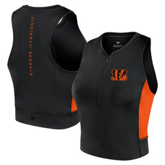 Cincinnati Bengals Women's Studio Fitted Gym Tank Top Black - Fanatics