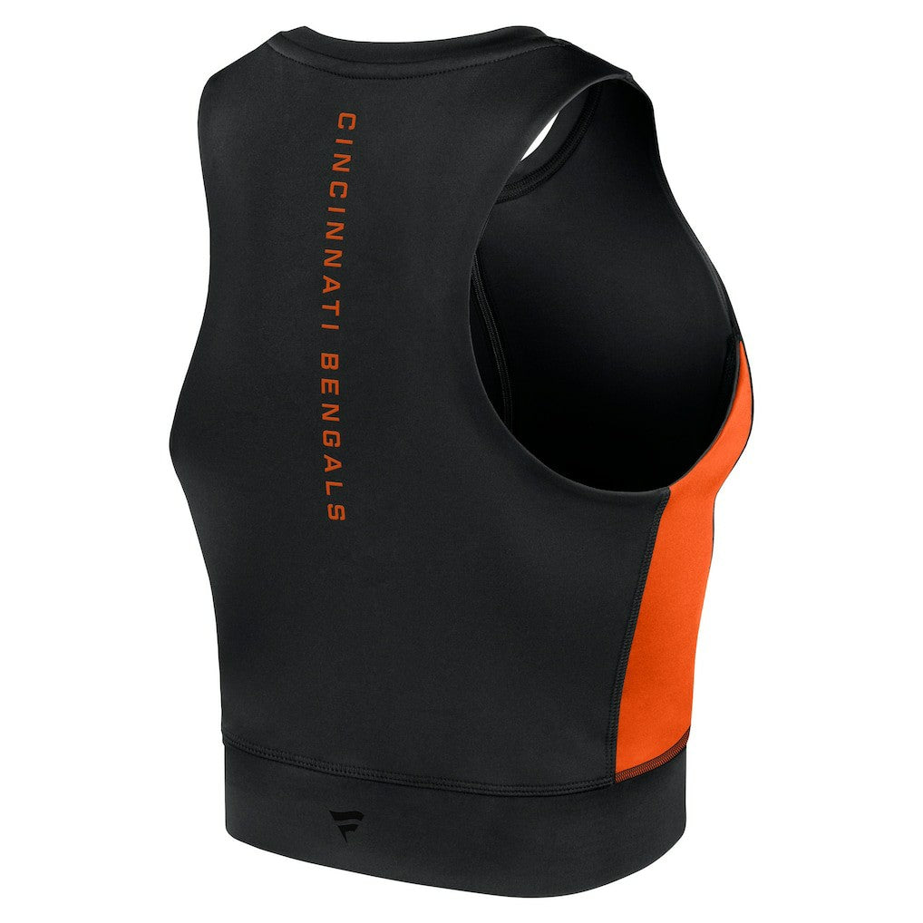 Cincinnati Bengals Women's Studio Fitted Gym Tank Top Black - Fanatics