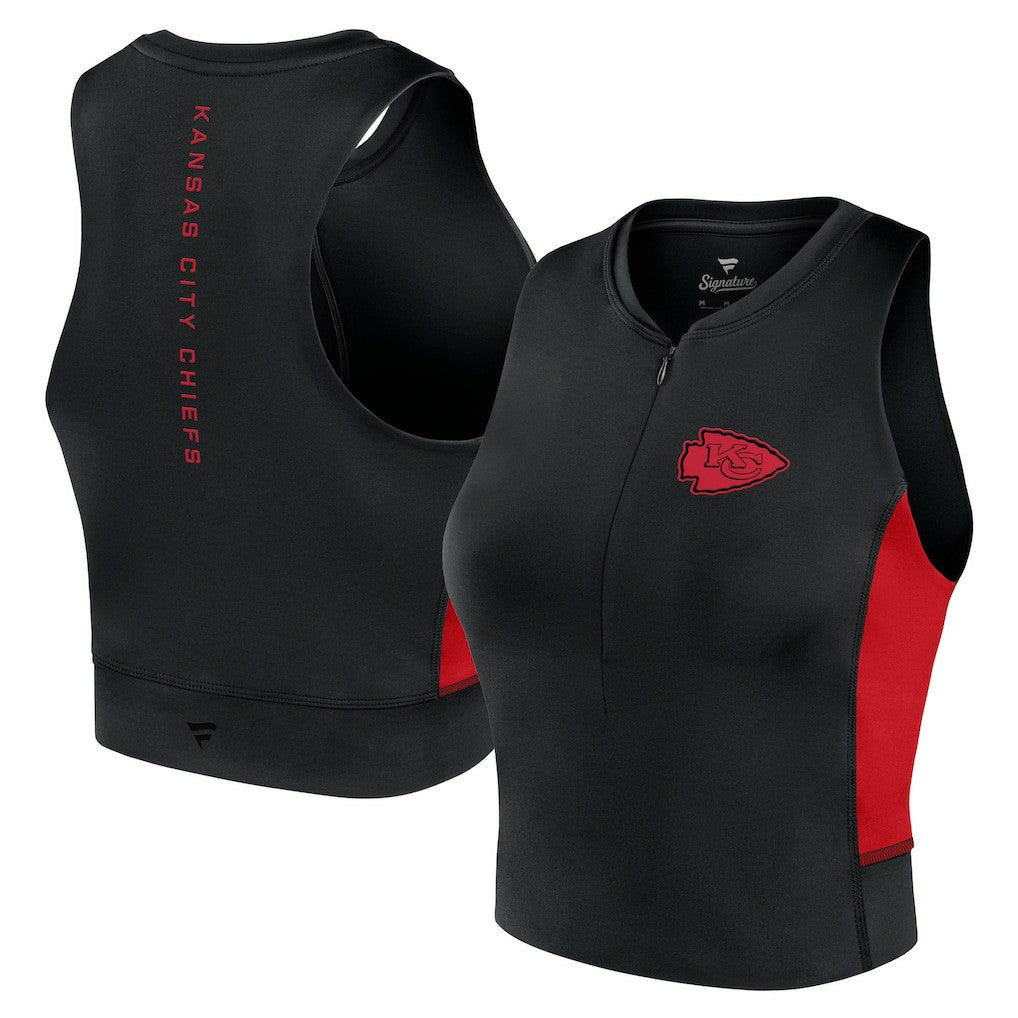 Kansas City Chiefs Women's Studio Fitted Gym Tank Top Black - Fanatics