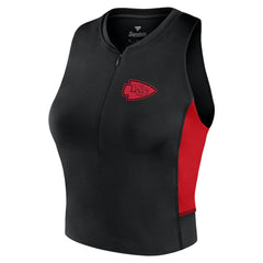 Kansas City Chiefs Women's Studio Fitted Gym Tank Top Black - Fanatics