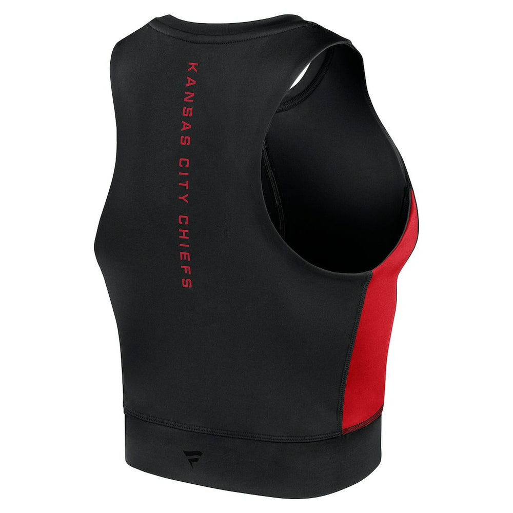 Kansas City Chiefs Women's Studio Fitted Gym Tank Top Black - Fanatics