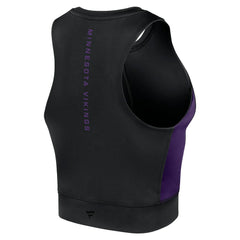 Minnesota Vikings Women's Studio Fitted Gym Tank Top Black - Fanatics