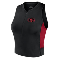 San Francisco 49ers Women's Studio Fitted Gym Tank Top Black - Fanatics