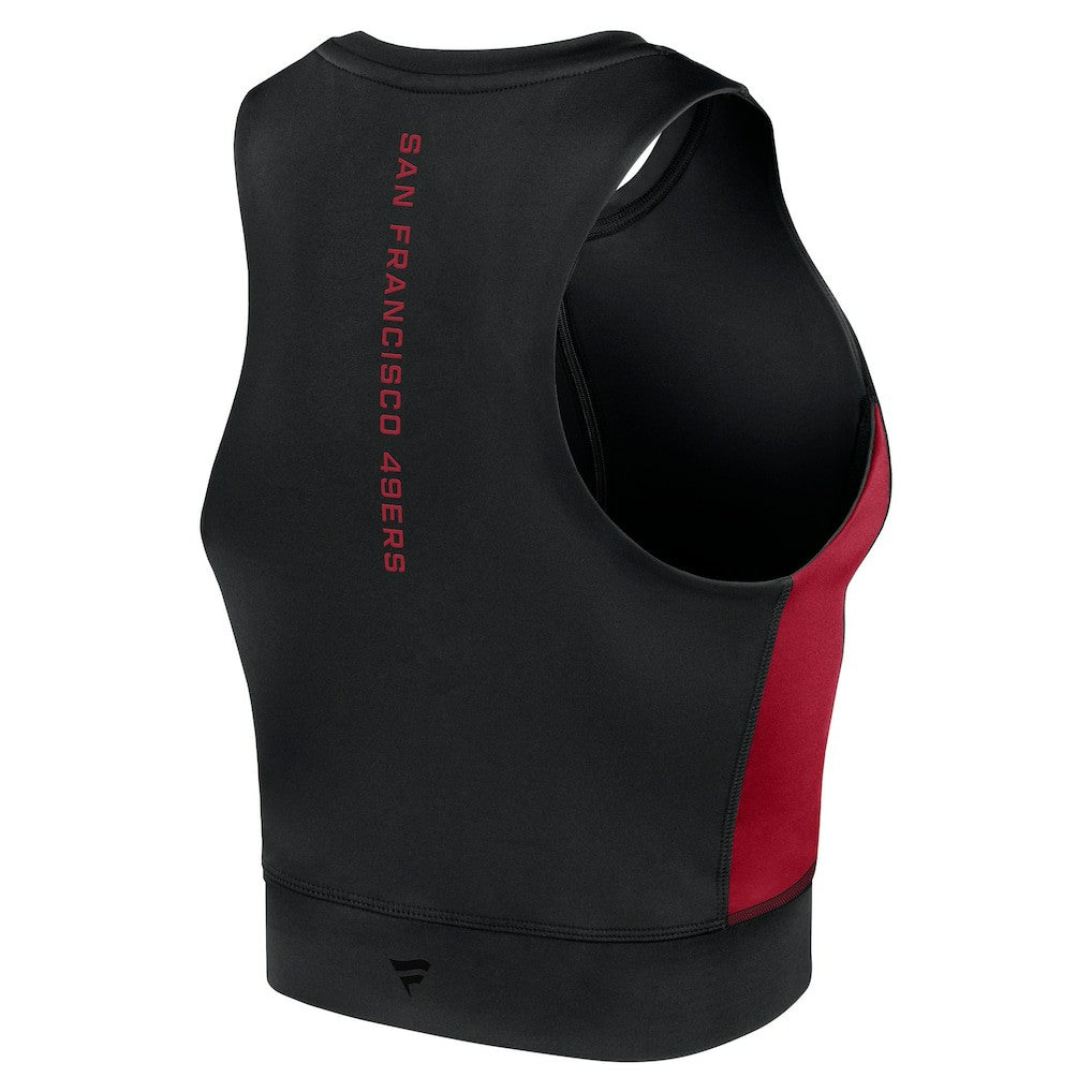 San Francisco 49ers Women's Studio Fitted Gym Tank Top Black - Fanatics