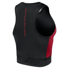 San Francisco 49ers Women's Studio Fitted Gym Tank Top Black - Fanatics
