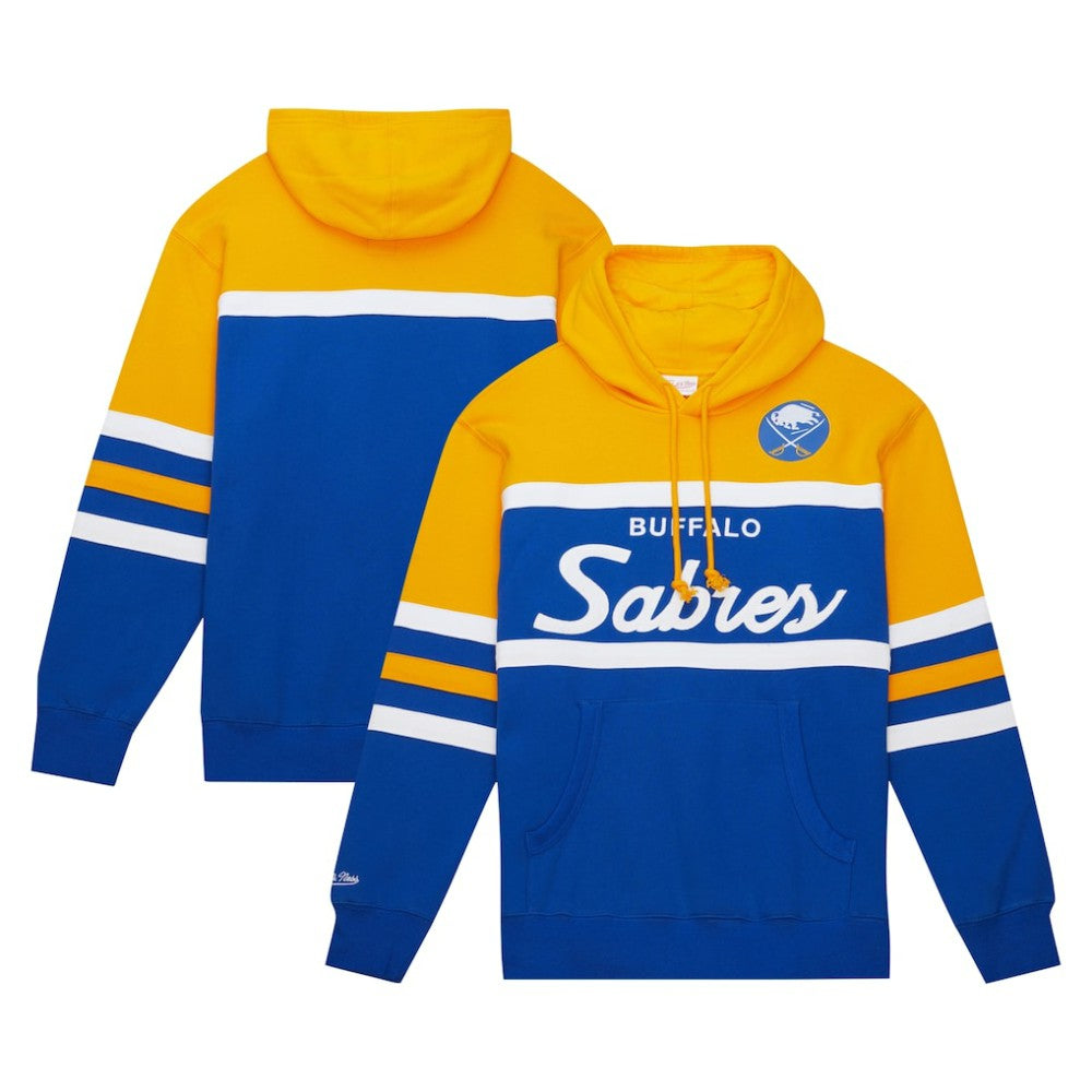 Buffalo Sabres - Mitchell & Ness Head Coach Pullover Hoodie Royal/Gold