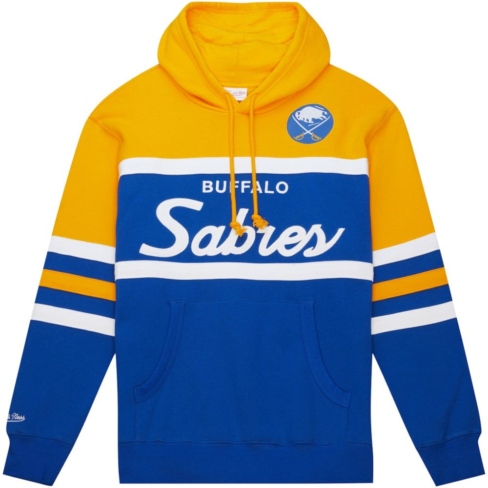 Buffalo Sabres - Mitchell & Ness Head Coach Pullover Hoodie Royal/Gold
