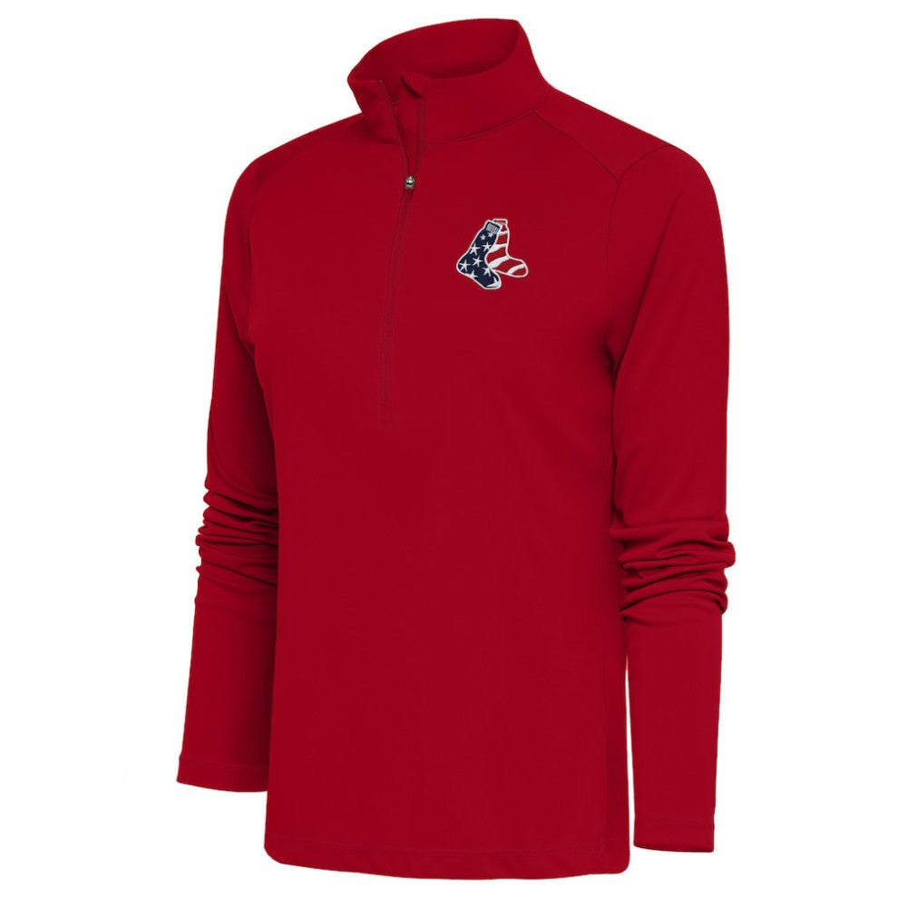 Boston Red Sox Antigua Women's Patriotic Tribute Half-Zip Pullover Top Online