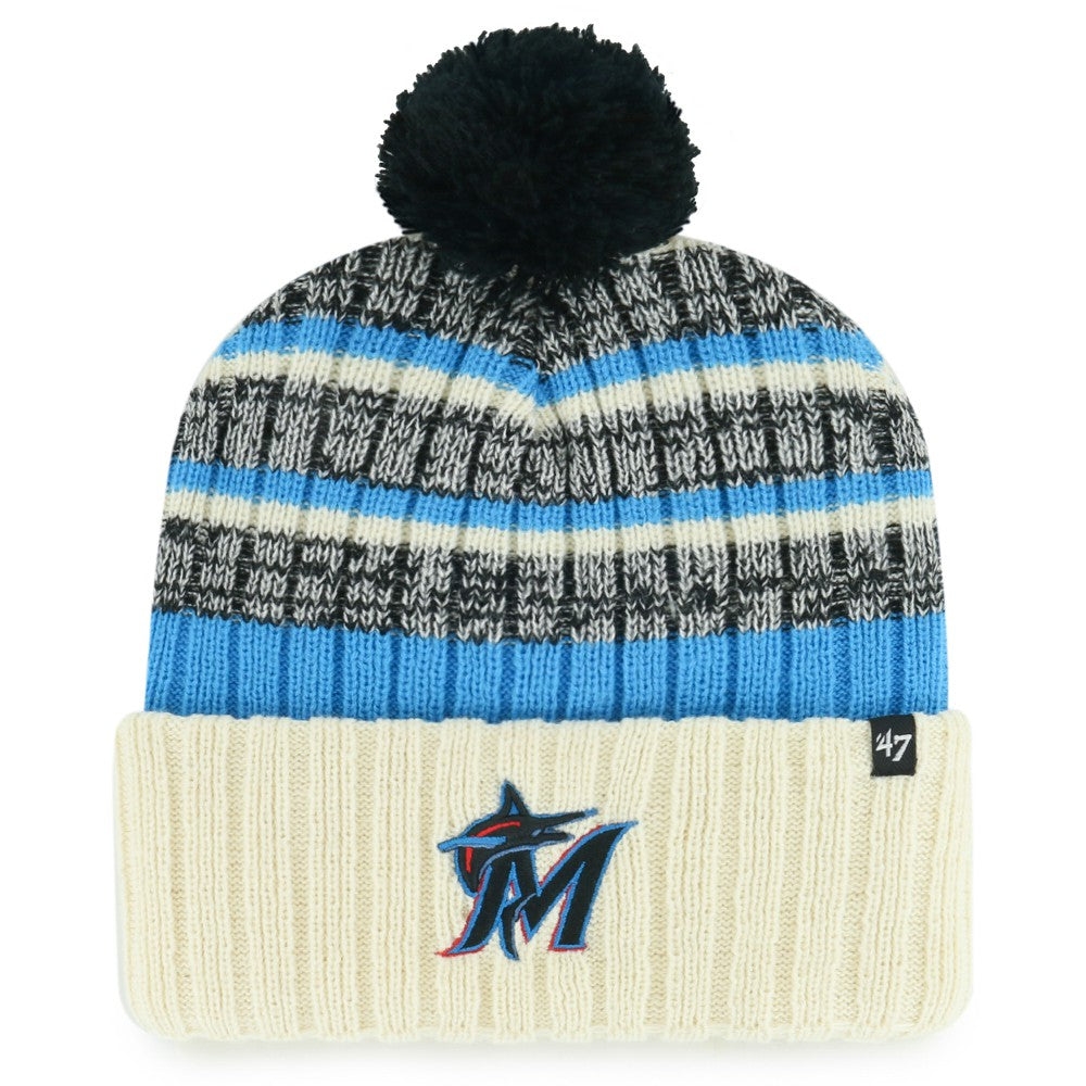 Miami Marlins '47 Tavern Cuffed Knit Hat with Pom Online