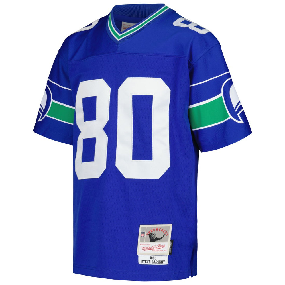 Steve Largent Seattle Seahawks Youth 1985 Retired Player Legacy Jersey Royal - Mitchell & Ness