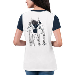 Dallas Cowboys G-III 4Her by Carl Banks Women's Fashion Illustration T-Shirt White/Navy - NFL