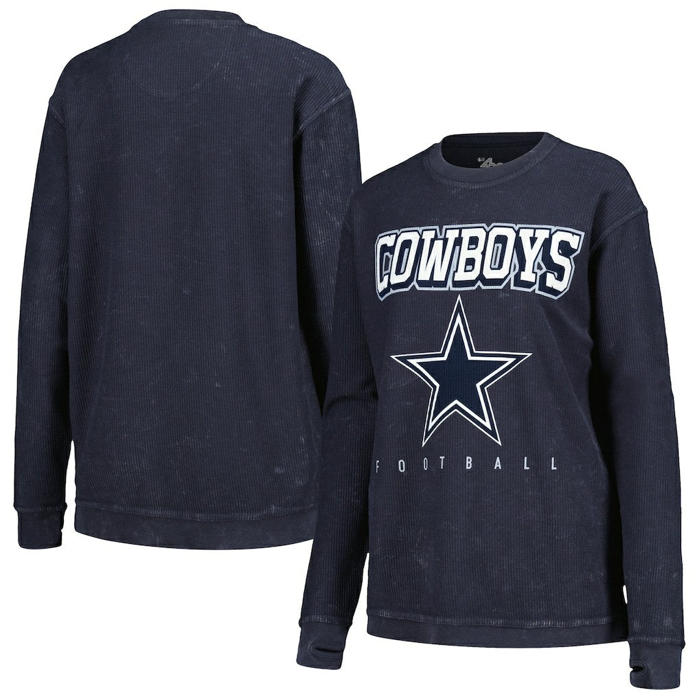 Dallas Cowboys G-III 4Her by Carl Banks Women's Comfy Cord Pullover Sweatshirt Navy - NFL