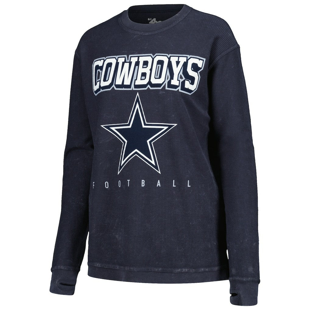 Dallas Cowboys G-III 4Her by Carl Banks Women's Comfy Cord Pullover Sweatshirt Navy - NFL
