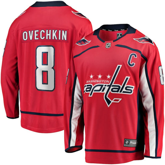 Alexander Ovechkin Washington Capitals Fanatics Captain Patch Home Breakaway Jersey - Red | NHL Jerseys
