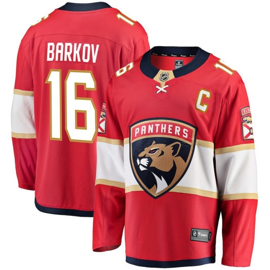 Aleksander Barkov Florida Panthers Fanatics Captain Patch Home Breakaway Jersey - Red | NHL Jerseys