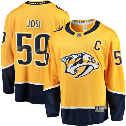 Roman Josi Nashville Predators Fanatics Home Breakaway Jersey - Gold | NHL Jerseys