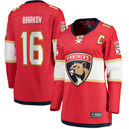 Aleksander Barkov Florida Panthers Fanatics Women's Captain Patch Home Breakaway Player Jersey - Red | NHL Jerseys