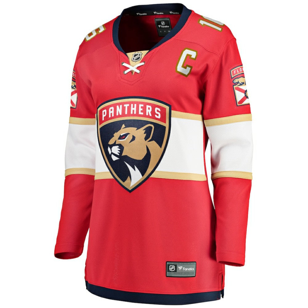 Aleksander Barkov Florida Panthers Fanatics Women's Captain Patch Home Breakaway Player Jersey - Red | NHL Jerseys