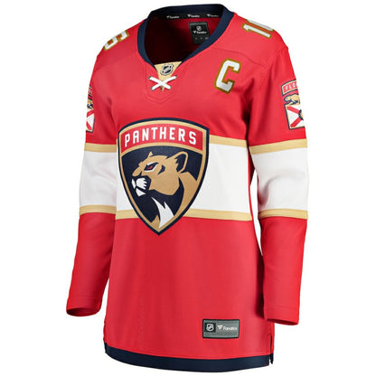 Aleksander Barkov Florida Panthers Fanatics Women's Captain Patch Home Breakaway Player Jersey - Red | NHL Jerseys