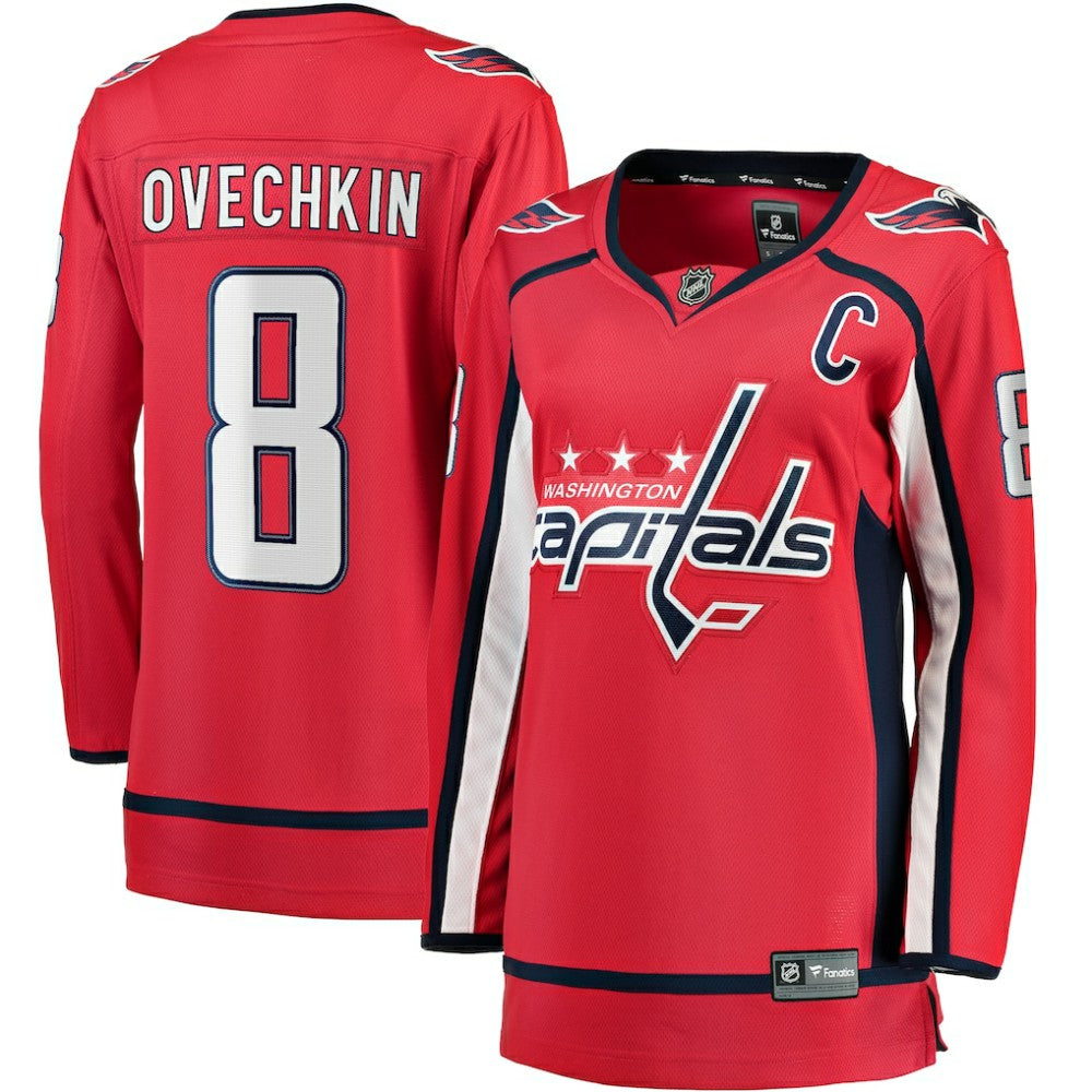 Alexander Ovechkin Washington Capitals Fanatics Women's Captain Patch Home Breakaway Player Jersey - Red | NHL Jerseys